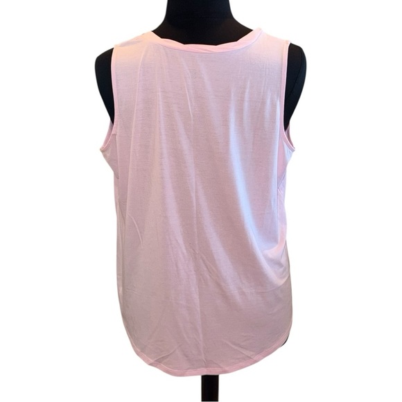 DISNEY PARK Sleeveless Fantasyland Castle Graphic Tee - Pink Plus 1X - Picture 3 of 11